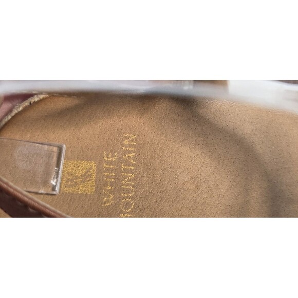 White Mountain Espadrille Sandals Dapper Size 8 Light Brown Adjustable Closure - Picture 5 of 8